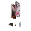 MARSİLYAN™- iPhone 14 Pro Kılıf Siluet Doku - Siyah Joko Magic 5D Cam + Gold Raze Metal Kamera Lens
