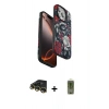 MARSİLYAN™- iPhone 14 Pro Kılıf Siluet Doku - Siyah Joko Magic 5D Hayalet Cam + Raze Metal Kamera Lens - GD