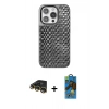MARSİLYAN™- iPhone 14 Pro Kılıf Siluet Form Serisi - Siyah 18D Cam Ekran Koruyucu + Raze Metal Kamera Lens - GD