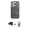 MARSİLYAN™- iPhone 14 Pro Kılıf Siluet Form Serisi - Siyah Bilvis 3D Mat Cam Ekran Koruyucu + Raze Metal Kamera Lens - GD