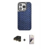 MARSİLYAN™- iPhone 14 Pro Kılıf Siluet Form Serisi - Siyah Bilvis 3D Mat Cam Ekran Koruyucu + Raze Metal Kamera Lens - GD