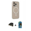 MARSİLYAN™- iPhone 14 Pro Kılıf Siluet Işık Koleksiyonu - Siyah 18D Cam Ekran Koruyucu + Raze Metal Kamera Lens - GD
