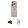 MARSİLYAN™- iPhone 14 Pro Kılıf Siluet Işık Koleksiyonu - Siyah 20D Premium Cam Ekran Koruyucu + Raze Metal Kamera Lens - GD
