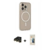 MARSİLYAN™- iPhone 14 Pro Kılıf Siluet Işık Koleksiyonu - Siyah 6D Mat Seramik Hayalet Nano Ekran Koruyucu + Raze Metal Kamera Lens - GD
