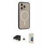 MARSİLYAN™- iPhone 14 Pro Kılıf Siluet Işık Koleksiyonu - Siyah 6D Mat Seramik Hayalet Nano Ekran Koruyucu + Raze Metal Kamera Lens - GD