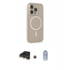 MARSİLYAN™- iPhone 14 Pro Kılıf Siluet Işık Koleksiyonu - Siyah Joko Magic 5D Cam + Gold Raze Metal Kamera Lens