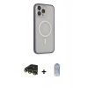 MARSİLYAN™- iPhone 14 Pro Kılıf Siluet Işık Koleksiyonu - Siyah Joko Magic 5D Cam + Gold Raze Metal Kamera Lens