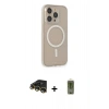 MARSİLYAN™- iPhone 14 Pro Kılıf Siluet Işık Koleksiyonu - Siyah Joko Magic 5D Hayalet Cam + Gold Raze Metal Kamera Lens