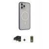 MARSİLYAN™- iPhone 14 Pro Kılıf Siluet Işık Koleksiyonu - Siyah Joko Magic 5D Hayalet Cam + Gold Raze Metal Kamera Lens