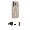 MARSİLYAN™- iPhone 14 Pro Kılıf Siluet Işık Koleksiyonu - Siyah Joko Magic 5D Hayalet Cam + Gold Raze Metal Kamera Lens