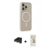 MARSİLYAN™- iPhone 14 Pro Kılıf Siluet Işık Koleksiyonu - Siyah Mat Seramik Nano Ekran Koruyucu + Raze Metal Kamera Lens - GD