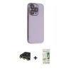 MARSİLYAN™- iPhone 14 Pro Kılıf Siluet Minimal Özel Seri - Siyah 20D Premium Cam Ekran Koruyucu + Raze Metal Kamera Lens - GD