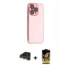 MARSİLYAN™- iPhone 14 Pro Kılıf Siluet Minimal Özel Seri - Siyah Buffer Cam Ekran Koruyucu + Raze Metal Kamera Lens - GD
