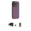 MARSİLYAN™- iPhone 14 Pro Kılıf Siluet Minimal Özel Seri - Siyah Joko Magic 5D Hayalet Cam + Raze Metal Kamera Lens - GD