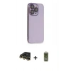 MARSİLYAN™- iPhone 14 Pro Kılıf Siluet Minimal Özel Seri - Siyah Joko Magic 5D Hayalet Cam + Raze Metal Kamera Lens - GD