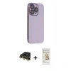 MARSİLYAN™- iPhone 14 Pro Kılıf Siluet Minimal Özel Seri - Siyah Mat Seramik Nano Ekran Koruyucu + Raze Metal Kamera Lens - GD