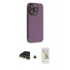 MARSİLYAN™- iPhone 14 Pro Kılıf Siluet Minimal Özel Seri - Siyah Mat Seramik Nano Ekran Koruyucu + Raze Metal Kamera Lens - GD