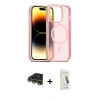 MARSİLYAN™- iPhone 14 Pro Kılıf Siluet Minimal Prime - Şeffaf Pasifik Cam Ekran Koruyucu + Raze Metal Kamera Lens - GD