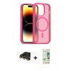 MARSİLYAN™- iPhone 14 Pro Kılıf Siluet Minimal Prime - Siyah 20D Premium Cam Ekran Koruyucu + Raze Metal Kamera Lens - GD