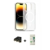 MARSİLYAN™- iPhone 14 Pro Kılıf Siluet Minimal Prime - Siyah 20D Premium Cam Ekran Koruyucu + Raze Metal Kamera Lens - GD