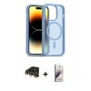 MARSİLYAN™- iPhone 14 Pro Kılıf Siluet Minimal Prime - Siyah Bilvis 3D Mat Cam Ekran Koruyucu + Raze Metal Kamera Lens - GD