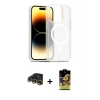 MARSİLYAN™- iPhone 14 Pro Kılıf Siluet Minimal Prime - Siyah Buffer Cam Ekran Koruyucu + Raze Metal Kamera Lens - GD