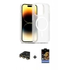 MARSİLYAN™- iPhone 14 Pro Kılıf Siluet Minimal Prime - Siyah Buffer Hayalet Cam Ekran Koruyucu + Raze Metal Kamera Lens - GD