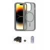 MARSİLYAN™- iPhone 14 Pro Kılıf Siluet Minimal Prime - Siyah Joko Magic 5D Cam + Raze Metal Kamera Lens - GD