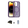MARSİLYAN™- iPhone 14 Pro Kılıf Siluet Minimal Prime - Siyah Joko Magic 5D Cam + Raze Metal Kamera Lens - GD