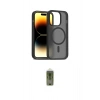 MARSİLYAN™- iPhone 14 Pro Kılıf Siluet Minimal Prime - Siyah Joko Magic 5D Hayalet Cam