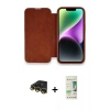 MARSİLYAN™- iPhone 14 Pro Kılıf Siluet Minimal Serisi - Siyah 20D Premium Cam Ekran Koruyucu + Raze Metal Kamera Lens - GD