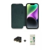 MARSİLYAN™- iPhone 14 Pro Kılıf Siluet Minimal Serisi - Siyah 20D Premium Cam Ekran Koruyucu + Raze Metal Kamera Lens - GD