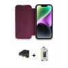 MARSİLYAN™- iPhone 14 Pro Kılıf Siluet Minimal Serisi - Siyah Bilvis Hayalet Cam Ekran Koruyucu + Raze Metal Kamera Lens - GD