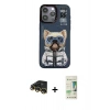 MARSİLYAN™- iPhone 14 Pro Kılıf Siluet Modern Özel Seri - Siyah 20D Premium Cam Ekran Koruyucu + Raze Metal Kamera Lens - GD