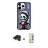 MARSİLYAN™- iPhone 14 Pro Kılıf Siluet Modern Özel Seri - Siyah 20D Premium Cam Ekran Koruyucu + Raze Metal Kamera Lens - GD