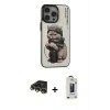 MARSİLYAN™- iPhone 14 Pro Kılıf Siluet Modern Özel Seri - Siyah Bilvis Hayalet Cam Ekran Koruyucu + Raze Metal Kamera Lens - GD