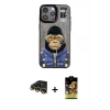 MARSİLYAN™- iPhone 14 Pro Kılıf Siluet Modern Özel Seri - Siyah Buffer Cam Ekran Koruyucu + Raze Metal Kamera Lens - GD