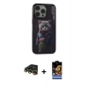 MARSİLYAN™- iPhone 14 Pro Kılıf Siluet Modern Özel Seri - Siyah Buffer Hayalet Cam Ekran Koruyucu + Raze Metal Kamera Lens - GD