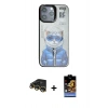 MARSİLYAN™- iPhone 14 Pro Kılıf Siluet Modern Özel Seri - Siyah Buffer Hayalet Cam Ekran Koruyucu + Raze Metal Kamera Lens - GD