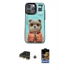 MARSİLYAN™- iPhone 14 Pro Kılıf Siluet Modern Özel Seri - Siyah Buffer Hayalet Cam Ekran Koruyucu + Raze Metal Kamera Lens - GD