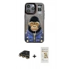 MARSİLYAN™- iPhone 14 Pro Kılıf Siluet Modern Özel Seri - Siyah Mat Seramik Nano Ekran Koruyucu + Raze Metal Kamera Lens - GD