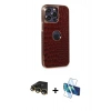 MARSİLYAN™- iPhone 14 Pro Kılıf Ufuk Form Prime - Siyah 3D Antistatik Cam Ekran Koruyucu + Raze Metal Kamera Lens - GD