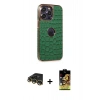 MARSİLYAN™- iPhone 14 Pro Kılıf Ufuk Form Prime - Siyah Buffer Cam Ekran Koruyucu + Gold Raze Metal Kamera Lens