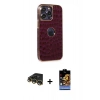 MARSİLYAN™- iPhone 14 Pro Kılıf Ufuk Form Prime - Siyah Buffer Hayalet Cam Ekran Koruyucu + Raze Metal Kamera Lens - GD