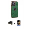 MARSİLYAN™- iPhone 14 Pro Kılıf Ufuk Form Prime - Siyah Buffer Hayalet Cam Ekran Koruyucu + Raze Metal Kamera Lens - GD