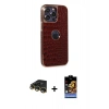 MARSİLYAN™- iPhone 14 Pro Kılıf Ufuk Form Prime - Siyah Buffer Hayalet Cam Ekran Koruyucu + Raze Metal Kamera Lens - GD