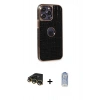 MARSİLYAN™- iPhone 14 Pro Kılıf Ufuk Form Prime - Siyah Joko Magic 5D Cam + Raze Metal Kamera Lens - GD