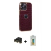 MARSİLYAN™- iPhone 14 Pro Kılıf Ufuk Form Prime - Siyah Polymer Nano Ekran Koruyucu + Raze Metal Kamera Lens - GD