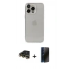 MARSİLYAN™- iPhone 14 Pro Kılıf Ufuk Minimal Özel Seri - Siyah 3D Antistatik Hayalet Cam Ekran Koruyucu + Raze Metal Kamera Lens - GD