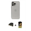 MARSİLYAN™- iPhone 14 Pro Kılıf Ufuk Minimal Özel Seri - Siyah Buffer Cam Ekran Koruyucu + Raze Metal Kamera Lens - GD